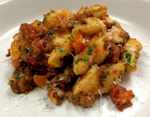 Potato Gnocchi with Bolognese Sauce